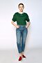 Funny High Waist Regular Fit Straight Leg Blue Women's Jeans - 2