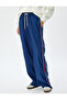 Oversize Parachute Pants with Lace-Up Waist, Stripe Detail, Zippered Cuffs and Pockets - 3