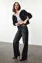 High Waist BlackWideLegJeans- Twoaw25je00209 - 2