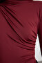 Bordo Büzgü Detaylı Dik Yaka Çıtçıtlı Esnek Örme Body TWOAW24BD00014 - 4
