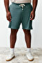 Emerald Green Comfortable Large Size Cotton Shorts - TMNSS24AP00003 - 5