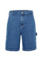 Navy Blue Wide Cut Carpenter Denim Shorts TMNSS24SR00010 - 7