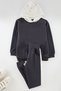 Anthracite Male Child Flat Cotton Knitted Bottom-Top Suit Tkdaw25Au00062 - 2