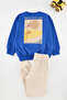 Saks Pamuklu Örme Erkek Çocuk Regular Sweatshirt ve Eşofman İnce Alt-Üst Takım TKDAW25AU00144 - 3