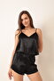 Satin Shorts Set Stylish Nightgown