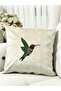 Throw Pillow Cover Velvet Bohemian Pattern with Bird Figure - 2