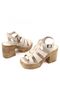 Women's Carlo Beige Orthopedic Insole Platform Heel Sandals - 2