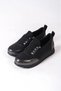 Women's Galina Black Platinum Lace-Up Elastic Orthopedic Comfortable Sole Daily Ballet Flats Mother's Footwear - 5
