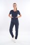 Navy Blue Lily Model Zippered Soft Lycra Doctor, Nurse Surgical Uniform Set