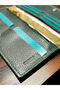 Genuine Leather Handmade Zippered Clutch Bag Portfolio Wallet - 8