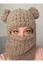Children/Adult Unisex Puffy Beanie Handmade Hat Ski Snowboard Snow Mask Balaklava Without Accessories - 4