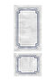Washable Non-Slip Cotton Woven Base Frame Patterned 60x100-50x60 2-Piece Bath Mat Toilet Seat Set - 2