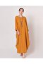 Mustard Long Sleeve Flounce Dress