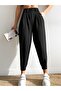 Women's Black Carrot Cut Trousers - 2
