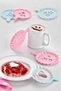 3-Piece Plastic Dessert Coffee Cake Decoration Plate Mold Template Gray - 2