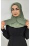 Women's Mint Green Snap Bonnet Hijab Scarf - 2
