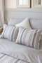 Bohemian Yarn-Dyed Natural Striped Double Duvet Cover Set with Smoked Stripes Without Sheets - 2