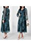 V-Neck Midi Length Tulle Dress