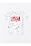 Crew Neck Marvel Printed Short Sleeve Boy's Pajamas Set with Shorts - 2