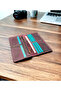 Genuine Leather Handmade Zippered Clutch Bag Portfolio Wallet