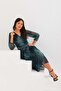 V-Neck Midi Length Tulle Dress - 3
