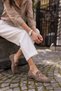 GEOLA Women's Taupe Sand Real Suede Loafers Ballet Flats - 3