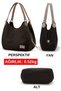 3286 Lonia Women's Bitter Brown Canvas Cotton Daily Shoulder Hand Tote Bag - 5