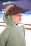 Black Visor Hat with Leopard Stripe 14401 - 3