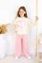 Girl's Lower Upper Set Heart Printed Pipe Leg 6824