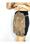 100% Real Suede Leather Handmade Tassel Pouch Women's Mink Shoulder Bag - 4