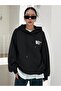 Unisex Black Oversize Sweatshirt - 2