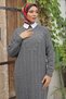 Women's V Detailed Hair Braided Knitwear Dress - 3