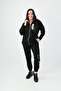 Women's Large Size Harmony Print Detailed Tracksuit Set 8079-24