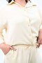 Women's Large Size Linen Suit with Shorts 8121-25 - 5