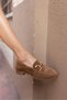 TRINK WOMEN'S KEEP Genuine Leather Suede BUCKLE LOAFER SHOES - 7