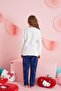 Hello Kitty Licensed Fleece White Multicolor Crew Neck Pajamas Suit Hk328 - 5