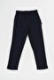 Black-Dark Blue Anthracite Thick Cotton Elastic Waist Side Pocket 3-Piece Boy's Sweatpants Cmrc98 - 3