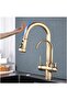 Dual Flow Antique Kitchen Sink Faucet with Fountain - 7 Years Warranty, Spiral and Touch - 2