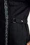 Black Long Abaya Ferace - Stone Detailed Lace up - 6