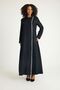 Black Long Abaya Ferace - Stone Detailed Lace up