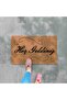 Modern Digital Printed - Welcome Written Mat, Non-Slip Base and Hooded Knitted Blouse - 3