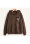 Unisex Brown New Moment Zippered Hooded Cardigan