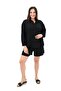 Women's Plus Size Long Sleeve Shorts Two-Piece Set 8127-25 - 3