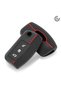 Ford Compatible Fiesta, Focus, Courier, Cmax, Mondeo, Kuga, Galaxy, Falcon, Ecosport, Tourneo Silicone Patterned Key Case (Red) - 3