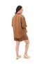 Women's Large Size Linen Suit with Shorts 8121-25 - 4