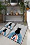 Waıten Set of 3 Bathroom Rugs Bath Mat