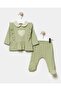 Baby Girl Booties Newborn Cotton Top and Bottom Set Çağla