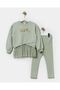 Girl's Tulle Sweatshirt and Leggings Cotton Top and Bottom Set