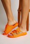 Unisex Orange Knitwear Special Production Slippers Tbtr - 3