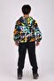 Emoji and patterned hooded men's choke suit 7-14 years - 4